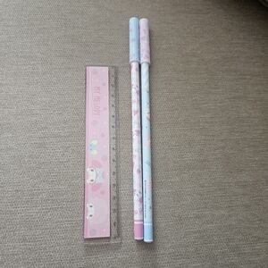 Cute My Melody Ruler and Pencils Set Sanrio